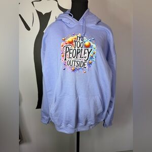 Gildan Heavy Blend Graphic Hoodie in Light Purple and can cozy. PTP 26